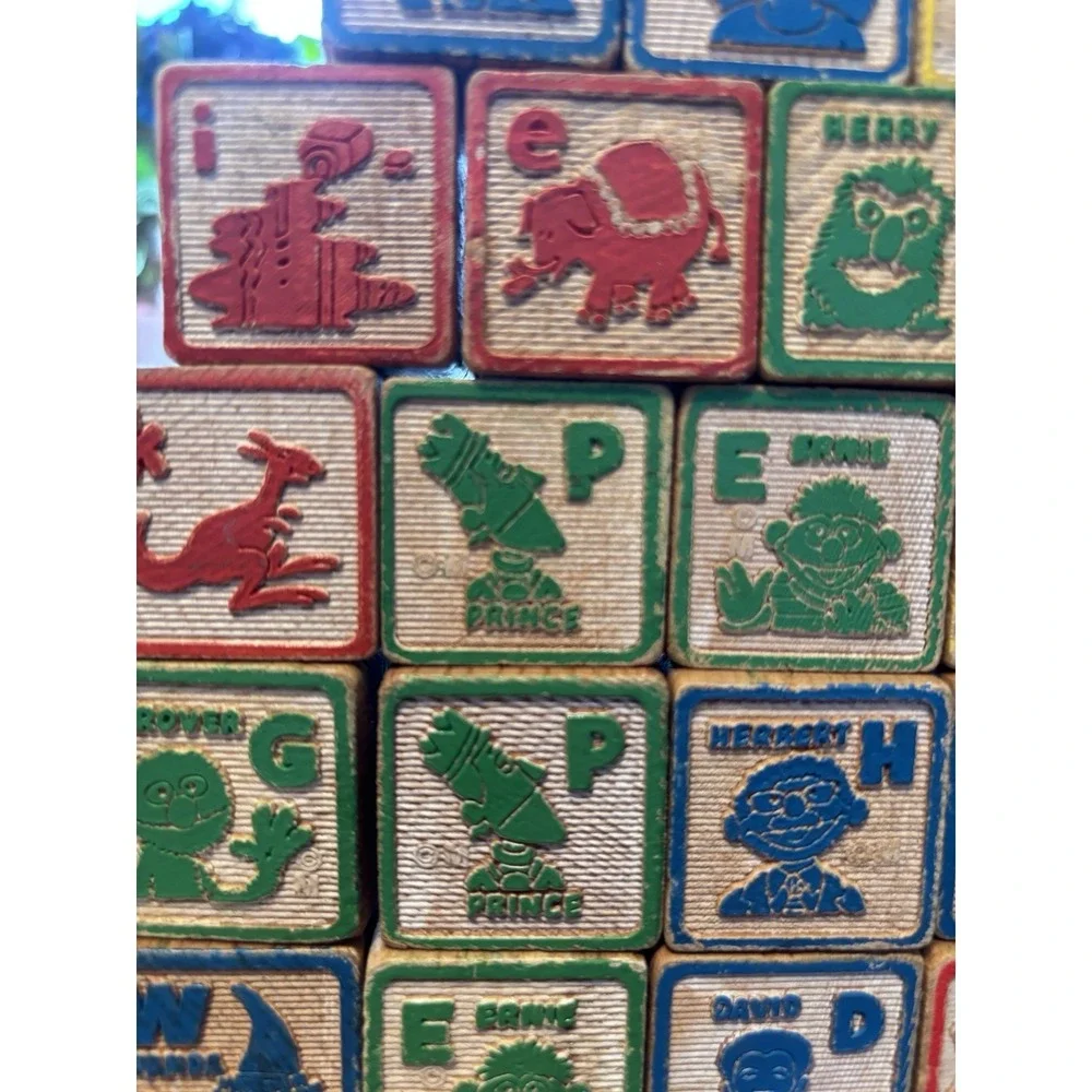Vintage Disney Wooden Blocks,lot of 51